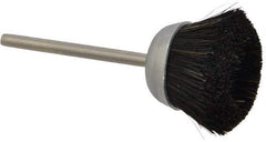 Osborn - 1" Diam, 1/8" Shank Straight Wire Cup Brush - 0.012" Filament Diam, 25,000 Max RPM - Makers Industrial Supply