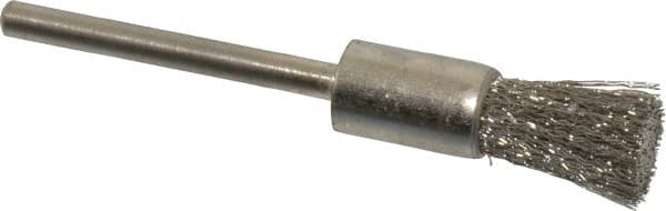 Osborn - 5/16" Brush Diam, End Brush - 1/8" Diam Shank, 25,000 Max RPM - Makers Industrial Supply