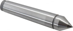 Value Collection - 0.71" Head Diam, Carbide-Tipped Steel Standard Point Solid Dead Center - 2MT Morse Taper, 0.71" Point Diam, 3.94" OAL - Makers Industrial Supply