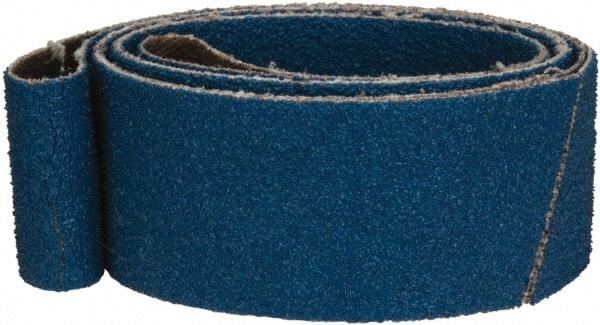 Made in USA - 1" Wide x 42" OAL, 60 Grit, Zirconia Alumina Abrasive Belt - Zirconia Alumina, Medium, Coated, X Weighted Cloth Backing - Makers Industrial Supply