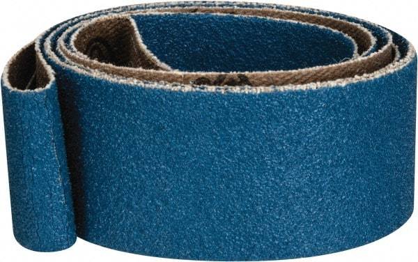 Made in USA - 1" Wide x 42" OAL, 80 Grit, Zirconia Alumina Abrasive Belt - Zirconia Alumina, Medium, Coated, X Weighted Cloth Backing - Makers Industrial Supply