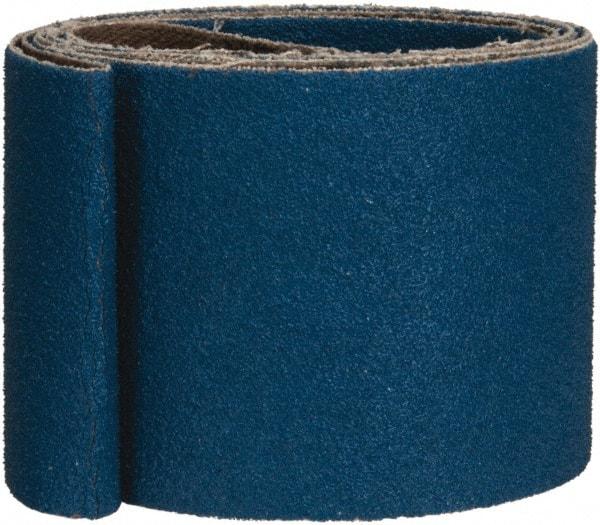 Made in USA - 2" Wide x 48" OAL, 80 Grit, Zirconia Alumina Abrasive Belt - Zirconia Alumina, Medium, Coated, X Weighted Cloth Backing - Makers Industrial Supply