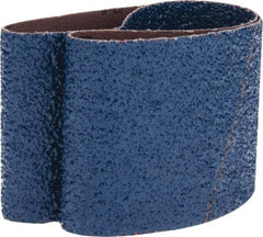 Made in USA - 3" Wide x 21" OAL, 24 Grit, Zirconia Alumina Abrasive Belt - Zirconia Alumina, Very Coarse, Coated, X Weighted Cloth Backing - Makers Industrial Supply