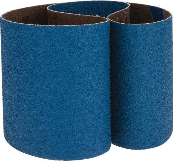 Made in USA - 4" Wide x 36" OAL, 40 Grit, Zirconia Alumina Abrasive Belt - Zirconia Alumina, Coarse, Coated, X Weighted Cloth Backing - Makers Industrial Supply