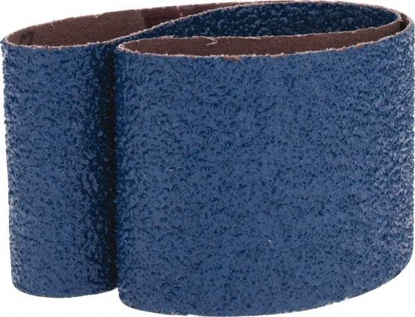 Made in USA - 3" Wide x 24" OAL, 24 Grit, Zirconia Alumina Abrasive Belt - Zirconia Alumina, Very Coarse, Coated, X Weighted Cloth Backing - Makers Industrial Supply