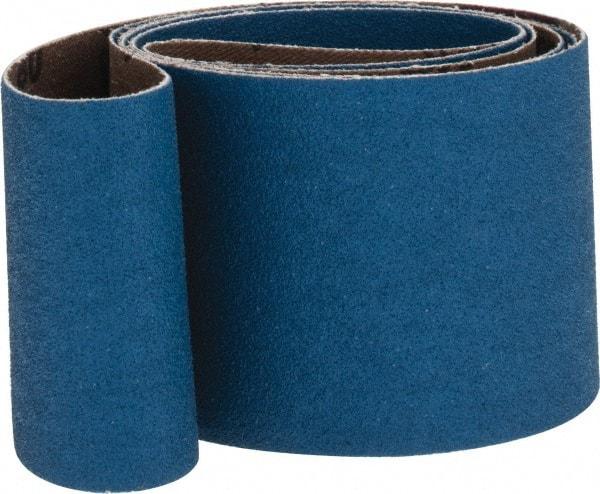 Made in USA - 2-1/2" Wide x 60" OAL, 80 Grit, Zirconia Alumina Abrasive Belt - Zirconia Alumina, Medium, Coated, X Weighted Cloth Backing - Makers Industrial Supply