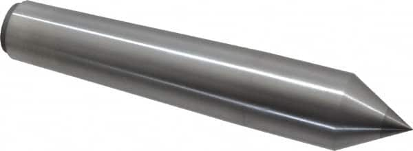 Made in USA - Carbide-Tipped Alloy Steel Standard Point Solid Dead Center - 4MT Morse Taper, 6-3/4" OAL - Makers Industrial Supply