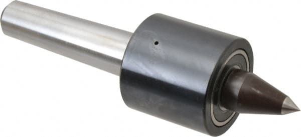 Riten - MT3 Taper Shank, 2" Head Diam 1,830 Lb Capacity Live Center - 2,500 Max RPM, 1-15/16" Head Length, 3/8" Point Diam, 1-1/2" Point Len, 300 Lb Max Workpc, Tracer Point - Makers Industrial Supply