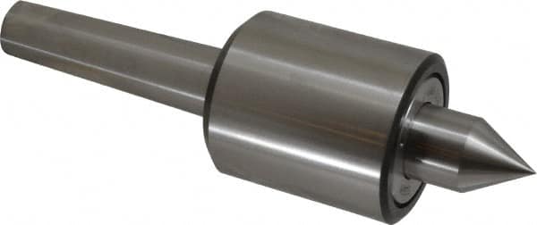 Riten - MT4 Taper Shank, 2-7/8" Head Diam 9,000 Lb Capacity Live Center - 5,500 Max RPM, 3-3/16" Head Length, 1-1/4" Point Diam, 2" Point Len, 2,200 Lb Max Workpc, Standard Point - Makers Industrial Supply