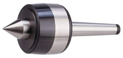 Bison - MT6 Taper Shank, 5.12" Head Diam 7,700 Lb Capacity Live Center - 2,000 Max RPM, 2.48" Point Diam, 2.52" Point Len, 7,700 Lb Max Workpc, 13.13" OAL, 2.52" Long Tip, Standard Point - Makers Industrial Supply