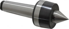 Bison - MT5 Taper Shank, 3.35" Head Diam 4,400 Lb Capacity Live Center - 2,500 Max RPM, 1.61" Point Diam, 1.77" Point Len, 4,400 Lb Max Workpc, 9.33" OAL, 1.77" Long Tip, Standard Point - Makers Industrial Supply