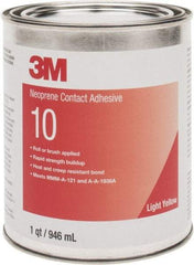 3M - 32 oz Can Amber Contact Adhesive - Series 10, 30 min Working Time, Bonds to Cardboard, Ceramic, Foam, Glass, Metal, Paper & Wood - Makers Industrial Supply