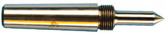 Riten - 1-3/4" Head Diam, Steel Standard Point Solid Dead Center - 5MT Morse Taper, 1-3/4" Point Diam, 2-15/32" Point Length - Makers Industrial Supply