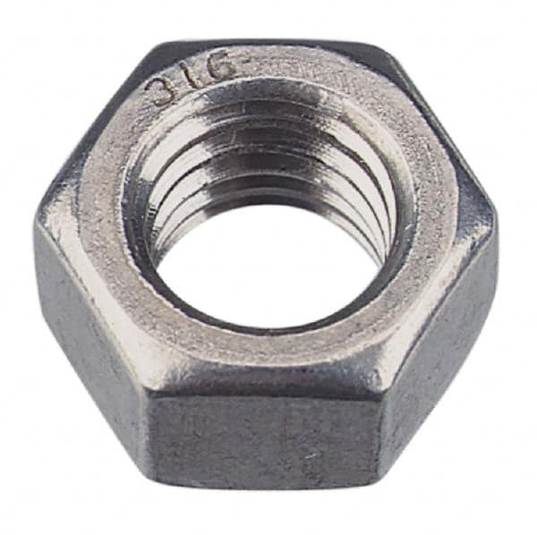 Value Collection - M12x1.75 Metric Coarse Steel Right Hand Hex Nut - 19mm Across Flats, 10mm High, Zinc-Plated Finish - Makers Industrial Supply