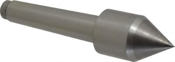 Riten - 1-1/4" Head Diam, Carbide-Tipped Steel Standard Point Solid Dead Center - B&S 7 Brown & Sharpe Taper, 1-1/4" Point Diam - Makers Industrial Supply