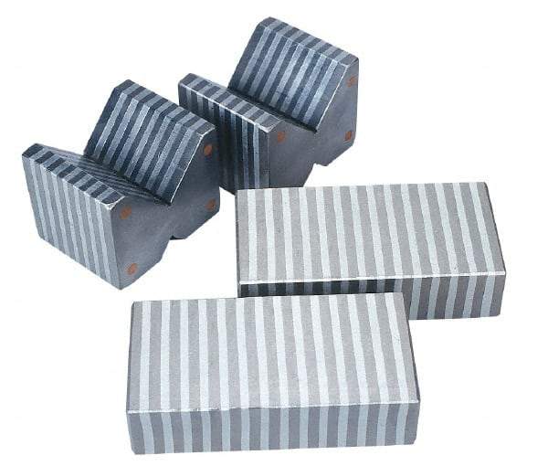 Value Collection - 1-5/16" Max Capacity, 90° Angle, Hardened Steel V-Block - 3-1/2" Long x 2-3/8" Wide x 1-7/8" High, Sold as 2 Block Set - Makers Industrial Supply