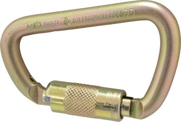 Gemtor - 10,000 Lb. Capacity Locking Carabiner - 1 Inch, Autolocking Gate, Steel - Makers Industrial Supply