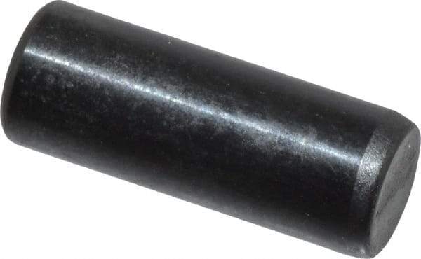 Holo-Krome - 6mm Diam x 16mm Pin Length Grade 8 Alloy Steel Standard Dowel Pin - Black Luster Finish, C 60 (Surface) & C 50-58 Hardness, 1 Beveled & 1 Rounded End - Makers Industrial Supply