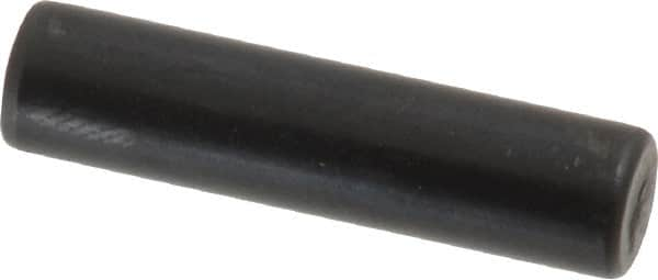 Holo-Krome - 6mm Diam x 25mm Pin Length Grade 8 Alloy Steel Standard Dowel Pin - Black Luster Finish, C 60 (Surface) & C 50-58 Hardness, 1 Beveled & 1 Rounded End - Makers Industrial Supply