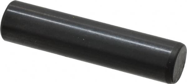 Holo-Krome - 8mm Diam x 35mm Pin Length Grade 8 Alloy Steel Standard Dowel Pin - Black Luster Finish, C 60 (Surface) & C 50-58 Hardness, 1 Beveled & 1 Rounded End - Makers Industrial Supply