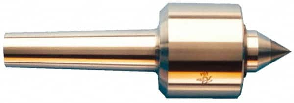 Riten - MT2 Taper Shank, 2-1/8" Head Diam 2,600 Lb Capacity Live Center - 6,000 Max RPM, 2" Head Length, 1" Point Diam, 1-1/4" Point Len, 440 Lb Max Workpc, Standard Point - Makers Industrial Supply