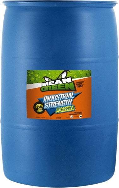 Mean Green - 55 Gal Drum Cleaner/Degreaser - Liquid, Biodegradable, Low Odor - Makers Industrial Supply