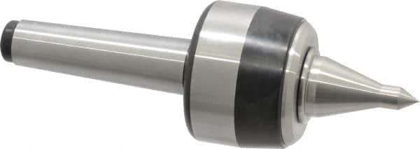 Royal Products - MT3 Taper Shank, 2.33" Head Diam 4,640 Lb Capacity Live Center - 5,000 Max RPM, 1-3/4" Head Length, 1" Point Diam, 1.86" Point Len, 740 Lb Max Workpc, 7-1/16" OAL, 3/8" Tip Diam, Long Point - Makers Industrial Supply