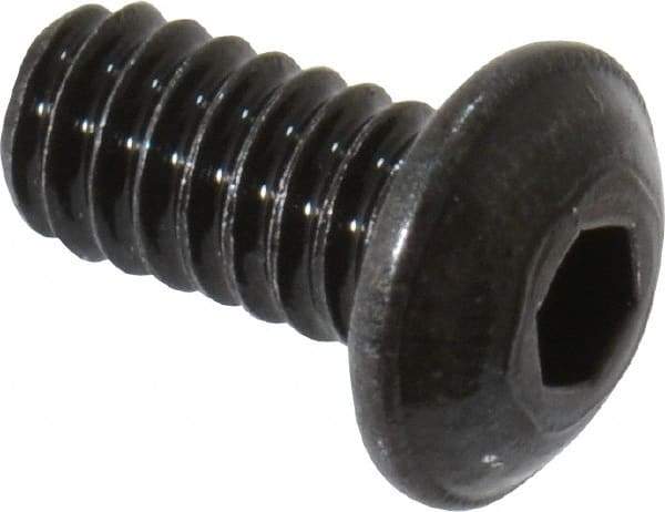 Value Collection - #2-56 UNC Hex Socket Drive, Button Screw - Alloy Steel, Black Oxide Finish, Fully Threaded, 3/16" Length Under Head - Makers Industrial Supply