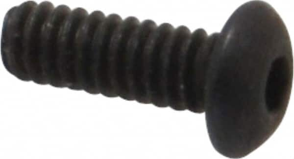 Value Collection - #2-56 UNC Hex Socket Drive, Button Screw - Alloy Steel, Black Oxide Finish, Fully Threaded, 1/4" Length Under Head - Makers Industrial Supply