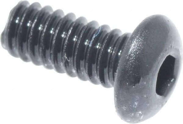 Value Collection - #3-48 UNC Hex Socket Drive, Button Screw - Alloy Steel, Black Oxide Finish, Fully Threaded, 1/4" Length Under Head - Makers Industrial Supply