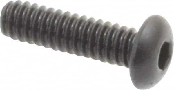 Value Collection - #3-48 UNC Hex Socket Drive, Button Screw - Alloy Steel, Black Oxide Finish, Fully Threaded, 3/8" Length Under Head - Makers Industrial Supply