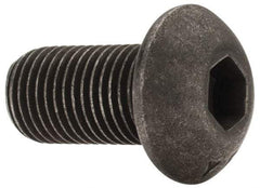 Value Collection - 3/8-24 UNF Hex Socket Drive, Button Screw - Alloy Steel, Black Oxide Finish, Fully Threaded, 3/4" Length Under Head - Makers Industrial Supply