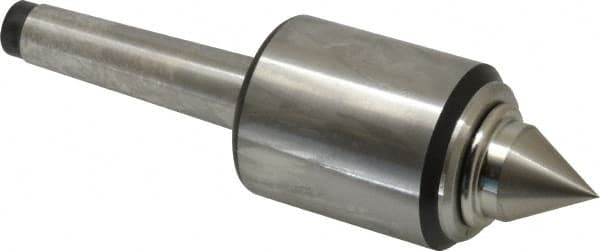 Royal Products - MT2 Taper Shank, 1-3/4" Head Diam 2,155 Lb Capacity Live Center - 6,000 Max RPM, 2.12" Head Length, 7/8" Point Diam, 1.07" Point Len, 885 Lb Max Workpc, 5-13/16" OAL, 3/8" Tip Diam, Standard Point - Makers Industrial Supply