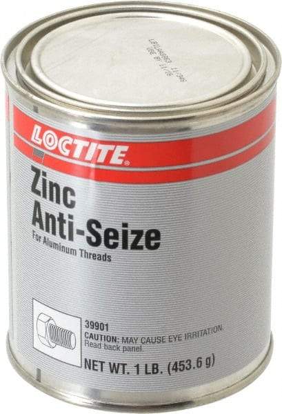 Loctite - 1 Lb Can General Purpose Anti-Seize Lubricant - Zinc, -29 to 398°C, Gray, Water Resistant - Makers Industrial Supply