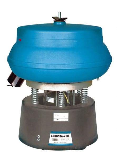 Raytech - 0.75 Cu Ft, 1/3 hp, Wet/Dry Operation Vibratory Tumbler - Adjustable Amplitude, Flow Through Drain, Tilt Feature - Makers Industrial Supply