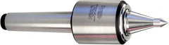 Royal Products - MT3 Taper Shank, 1-3/4" Head Diam 1,735 Lb Capacity Live Center - 6,000 Max RPM, 2.12" Head Length, 7/8" Point Diam, 1-3/4" Point Len, 885 Lb Max Workpc, 7-7/32" OAL, 3/8" Tip Diam, Long Point - Makers Industrial Supply