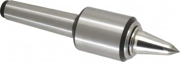 Royal Products - MT3 Taper Shank, 1.7" Head Diam 830 Lb Capacity Carbide Tipped Live Center - 12,000 Max RPM, 2.12" Head Length, 7/8" Point Diam, 1-3/4" Point Len, 180 Lb Max Workpc, 7-23/32" OAL, 3/8" Tip Diam, Long Point - Makers Industrial Supply