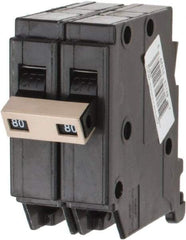 Eaton Cutler-Hammer - 80 Amp, 120/240 VAC, 2 Pole, Plug In Type CH Circuit Breaker - Thermal Magnetic Trip, 10 kA Breaking Capacity, 14-10 AWG - Makers Industrial Supply