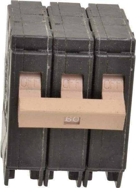 Eaton Cutler-Hammer - 60 Amp, 120/240 VAC, 3 Pole, Plug In Type CH Circuit Breaker - Thermal Magnetic Trip, 10 kA Breaking Capacity, 14-6 AWG - Makers Industrial Supply