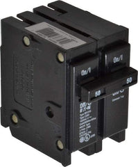 Eaton Cutler-Hammer - 50 Amp, 120/240 VAC, 2 Pole, Plug In Type BR Circuit Breaker - Thermal Magnetic Trip, 10 kA Breaking Capacity, 14-4 AWG - Makers Industrial Supply