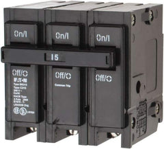 Eaton Cutler-Hammer - 15 Amp, 240 VAC, 3 Pole, Plug In Type BR Circuit Breaker - Magnetic Trip, 10 kA Breaking Capacity, 14-4 AWG - Makers Industrial Supply