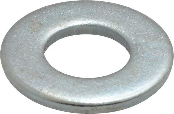 Value Collection - 1/2" Screw, Steel SAE Flat Washer - 17/32" ID x 1-1/16" OD, 3/32" Thick, Zinc-Plated Finish - Makers Industrial Supply