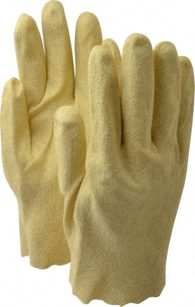 PRO-SAFE - Size M (8) Vinyl Coated Cotton General Protection Work Gloves - For General Purpose, Fully Coated, Slip-On Cuff, Full Fingered, Tan, Paired - Makers Industrial Supply