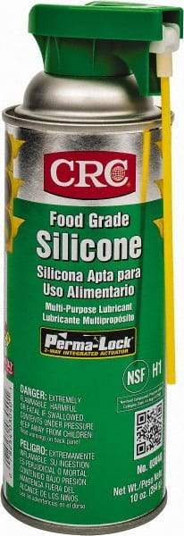 CRC - 16 oz Aerosol Nondrying Film/Silicone Penetrant/Lubricant - Clear & White, -40°F to 400°F, Food Grade - Makers Industrial Supply