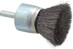 Osborn - 1" Brush Diam, Crimped, End Brush - 1/4" Diam Shank, 20,000 Max RPM - Makers Industrial Supply