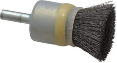 Osborn - 3/4" Brush Diam, Crimped, End Brush - 1/4" Diam Shank, 20,000 Max RPM - Makers Industrial Supply