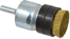 Osborn - 1" Brush Diam, Crimped, End Brush - 1/4" Diam Shank, 7,500 Max RPM - Makers Industrial Supply