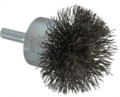 Osborn - 2" Brush Diam, Crimped, End Brush - 1/4" Diam Shank, 15,000 Max RPM - Makers Industrial Supply