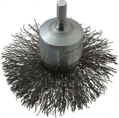 Osborn - 3" Brush Diam, Crimped, End Brush - 1/4" Diam Shank, 15,000 Max RPM - Makers Industrial Supply