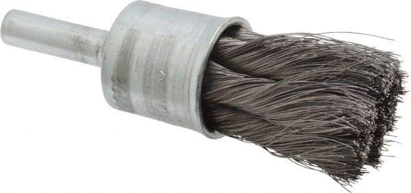 Osborn - 1/2" Brush Diam, Knotted, End Brush - 1/4" Diam Shank, 22,000 Max RPM - Makers Industrial Supply